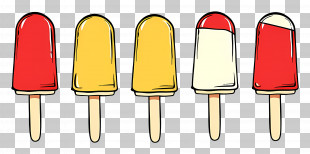 Popsicles - Collection Of Red And Yellow Ice Pops PNG