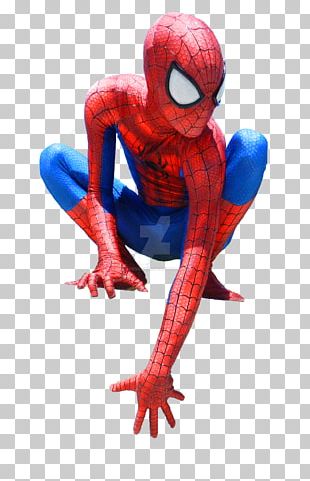 spiderman blue background