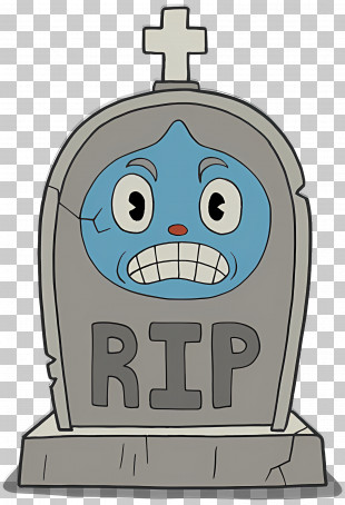 Goopy Le Grande - Tombstone With Cartoon Face PNG