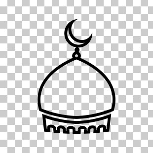 Masjid Dome Icon - Islamic Crescent Moon And Dome Symbol PNG
