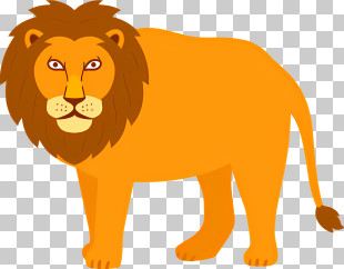 Lion - Lion Illustration With Majestic Mane PNG