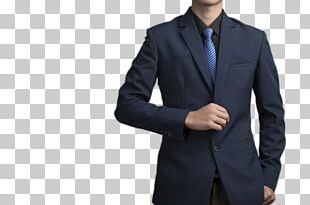 Blazer Suit Necktie Blue PNG