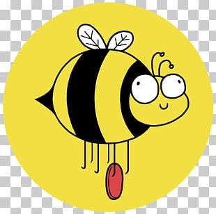 Honey Bee Smiley Cartoon PNG