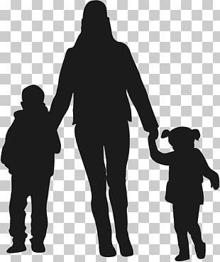 Download Mother Child Silhouette Son Png Clipart Black And White Child Father Headgear Human Behavior Free Png Download