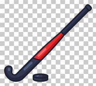 Hockey Stick - Field Hockey Stick And Puck Illustration PNG