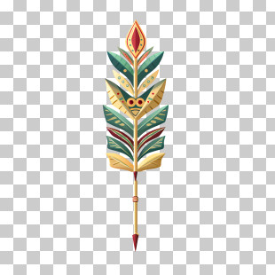 Indian Arrow - Stylish Decorative Arrow With Patterns PNG