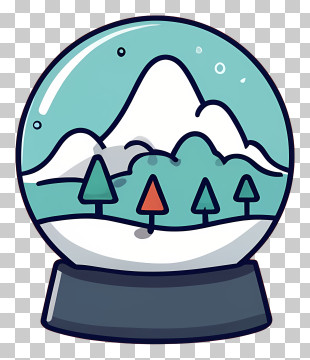 Snow Globe - Snow Globe With Mountain PNG
