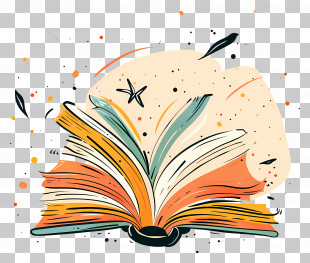 Artistic Open Book - Artistic Open Book Illustration PNG