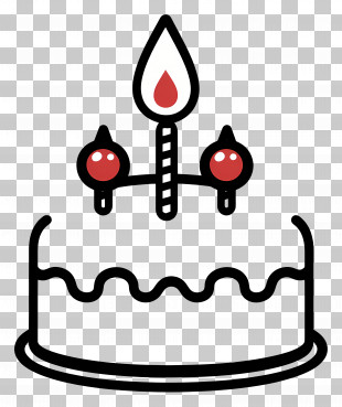Cake Icon - Cake With Candle PNG