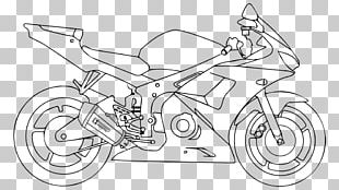 Drawing Cartoon Motorcycle Sketch PNG