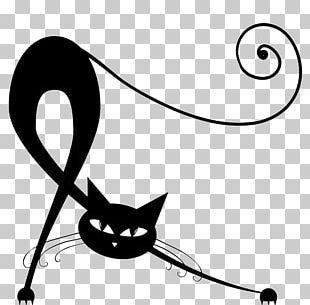 Black Cat Kitten Silhouette PNG, Clipart, Animals, Art, Black, Black ...