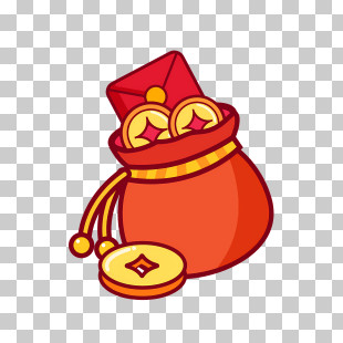 Cartoon Bag Of Gold Coins - Money Bag With Coins PNG