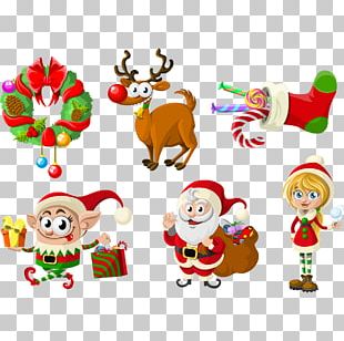 Reindeer Christmas Ornament Santa Claus Food PNG