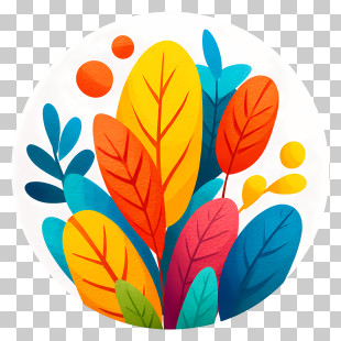 Leaf Icon - Colorful Leaves In Nature PNG