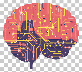 Neural Networks - Technological Circuit Brain For AI Concept PNG