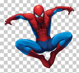 Spiderman - Dynamic Spiderman Pose Illustration PNG
