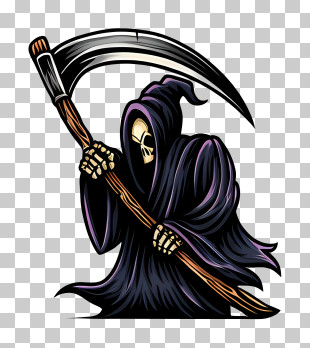 Grim Reaper - Grim Reaper With Scythe PNG