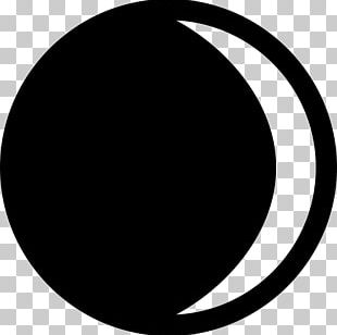 Crescent Circle Point White Black M PNG