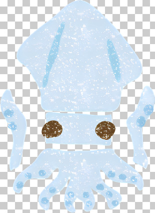 Icon - Blue Squid Illustration PNG
