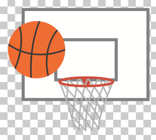 Sport - Basketball With Hoop Illustration PNG