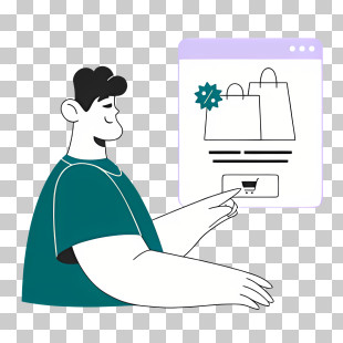 Online Shopping - Person Engaged In Online Shopping PNG