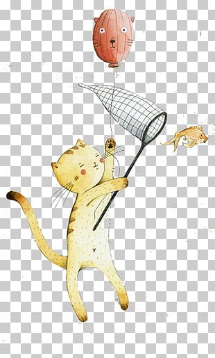 Cat Judith Loske Poster Illustration PNG