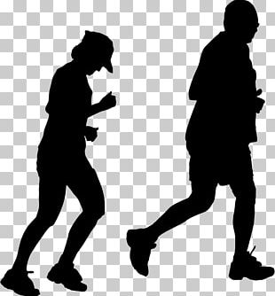 Silhouette Jogging PNG