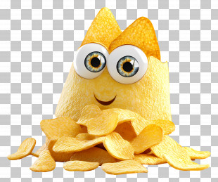 3d Potato Chips - Cartoon Chips Character PNG