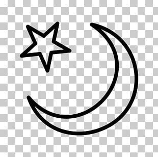 Star And Crescent Symbols Of Islam Moon PNG, Clipart, Black, Black And ...