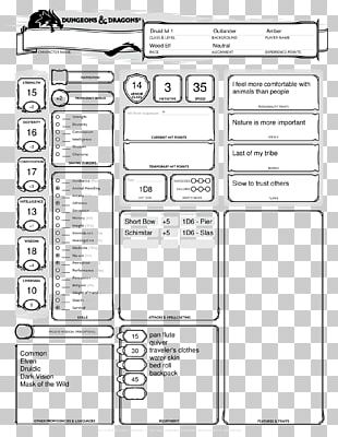 Dungeons Dragons Player S Handbook Unearthed Arcana Ranger Elf