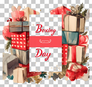 Boxing Day - Holiday Gift Illustration For Boxing Day PNG