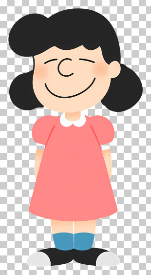Lucy - Cute Smiling Girl In Pink Dress PNG