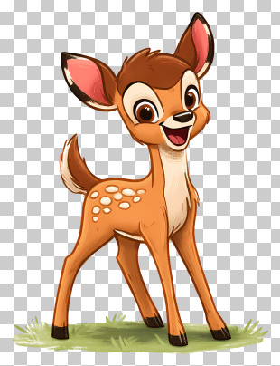 Bambi - Cute Deer Cartoon Character PNG