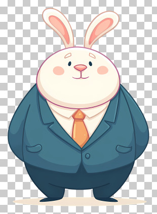Rabbit In Business Suit PNG