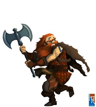 Dungeons & Dragons Pathfinder Roleplaying Game Dwarf Barbarian Warrior ...