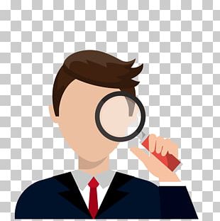 man with magnifying glass png