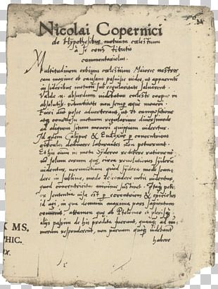 Commentariolus De Revolutionibus Orbium Coelestium Science Astronomy Astronomer PNG