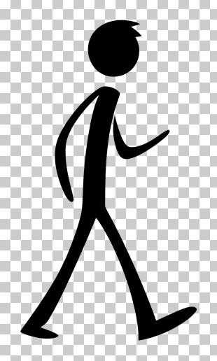 Stickman Walking - Walking Stick Figure Character PNG