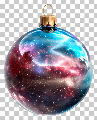 Christmas Ball - Galactic Christmas Ornament With Cosmic Theme PNG