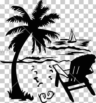 beach clipart free black and white