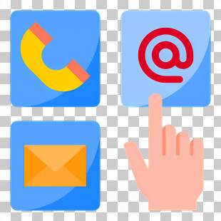 Contact Us - Contact Icon Set With Interactive Hand PNG