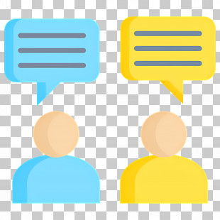Discuss - Illustration Of People Communicating With Speech Bubbles PNG