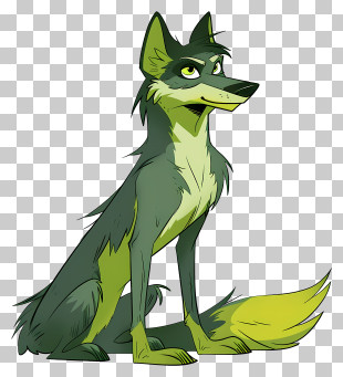 Cartoon Wolf - Illustration Of A Cartoon Wolf Character PNG