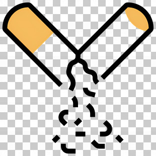 No Smoking - Broken Cigarette Symbol For No Smoking PNG
