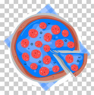 Pizza - Pepperoni Pizza With One Slice Missing PNG