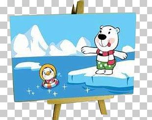 polar bear swimming clip art