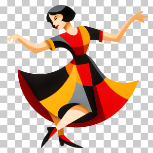 Dancing Girl - Colorful Dancing Woman PNG
