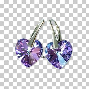 Amethyst Earring Butterfly Body Jewellery Crystal PNG