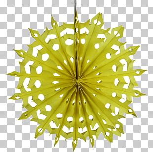 Tissue Paper Yellow Hand Fan PNG