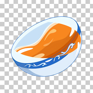 Porcelain Bowl - Soup Bowl With Orange Soup PNG